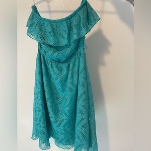 Maurices turquoise strapless knitted dress